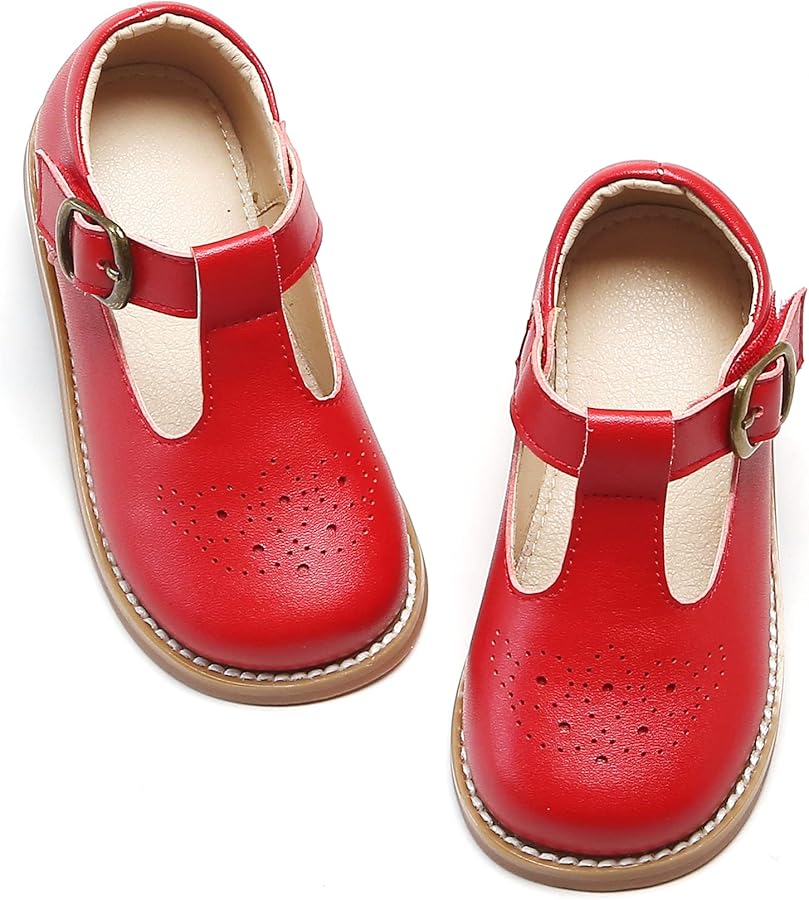 Kiderence Toddler Little Girls Mary Jane Dress Shoes School Oxford for Girls Flats