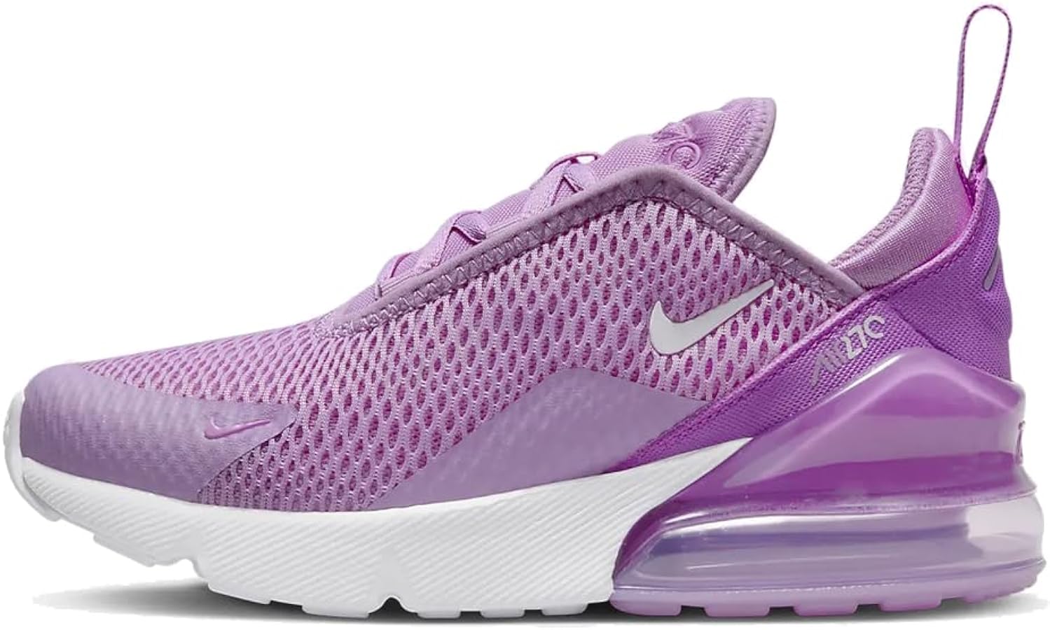 Nike Air Max 270 Little Kids' Shoe (AO2372-501, Rush Fuchsia/Fuchsia Dream/White/White) Size 3