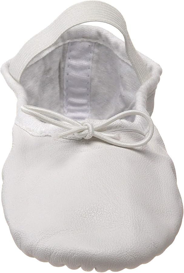 Bloch Dance Girl's Dansoft Full Sole Leather Ballet Slipper/Shoe, White, 13.5 X-Narrow Little Kid