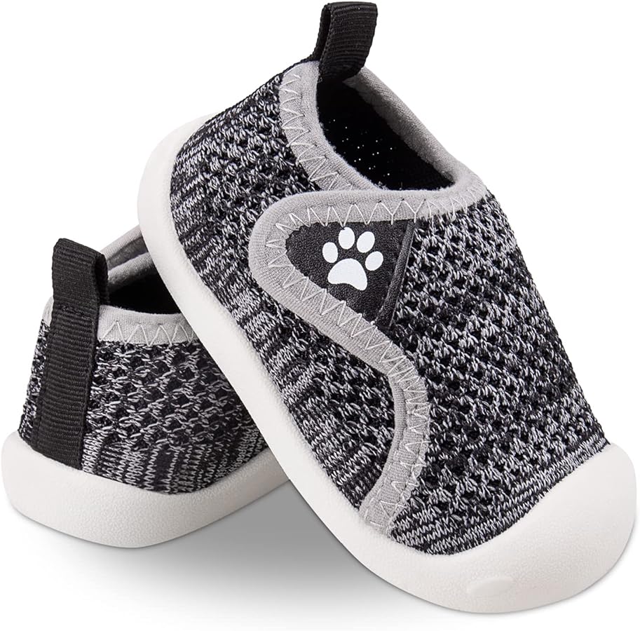 Charrost Toddler Baby Girl Boy First Walking Shoes Checkered Sneakers Sizes 3/4/5/6/7/8T. Soft, Cute,Flexible for First Walkers. Non-Slip, Slip On, Wide Toe Box Indoors Outdoors