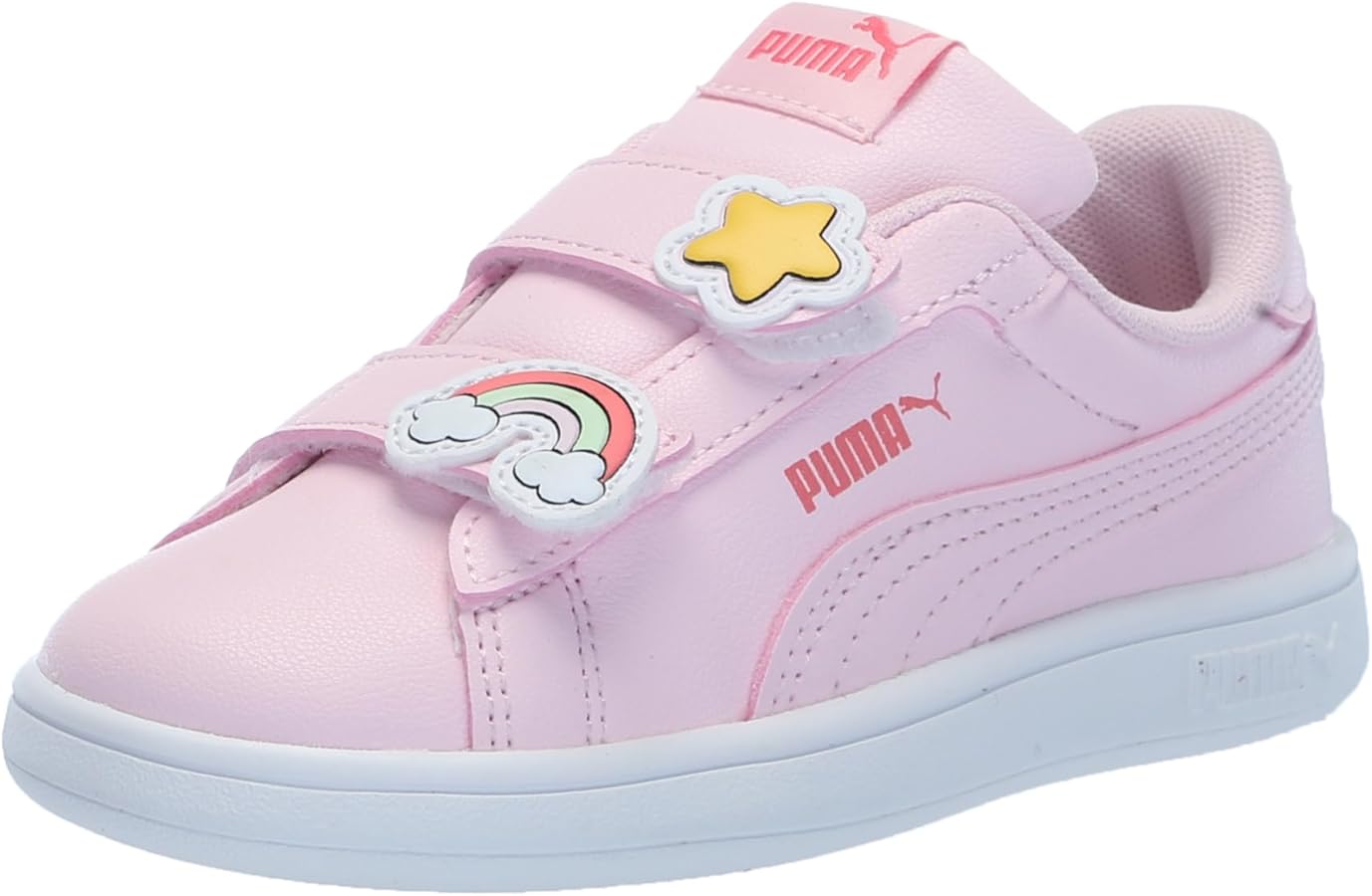 PUMA Smash Hook and Loop Sneaker, Whisp of Pink-Whisp of Pink-Passionfruit, 2 US Unisex Little Kid