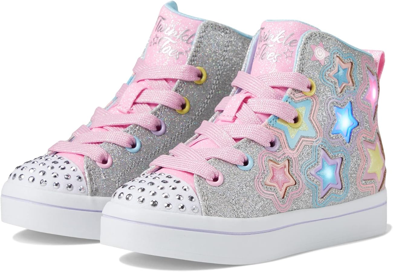 Skechers Unisex-Child Twinkle Toes TWI-Lites 2.0-Star Gloss Sneaker