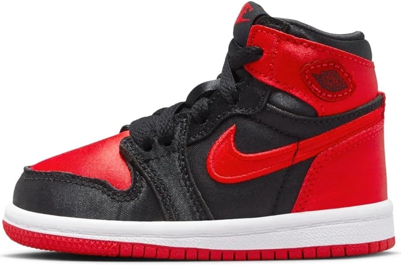 Jordan Toddler's 1 Retro High OG Satin Bred Blk/U Red-Wht (FD5305 061)