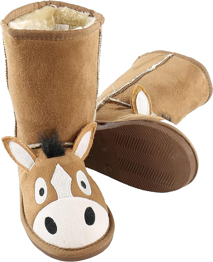 Lazy One Animal Slipper Boots for Kids, Cozy Children's Slippers