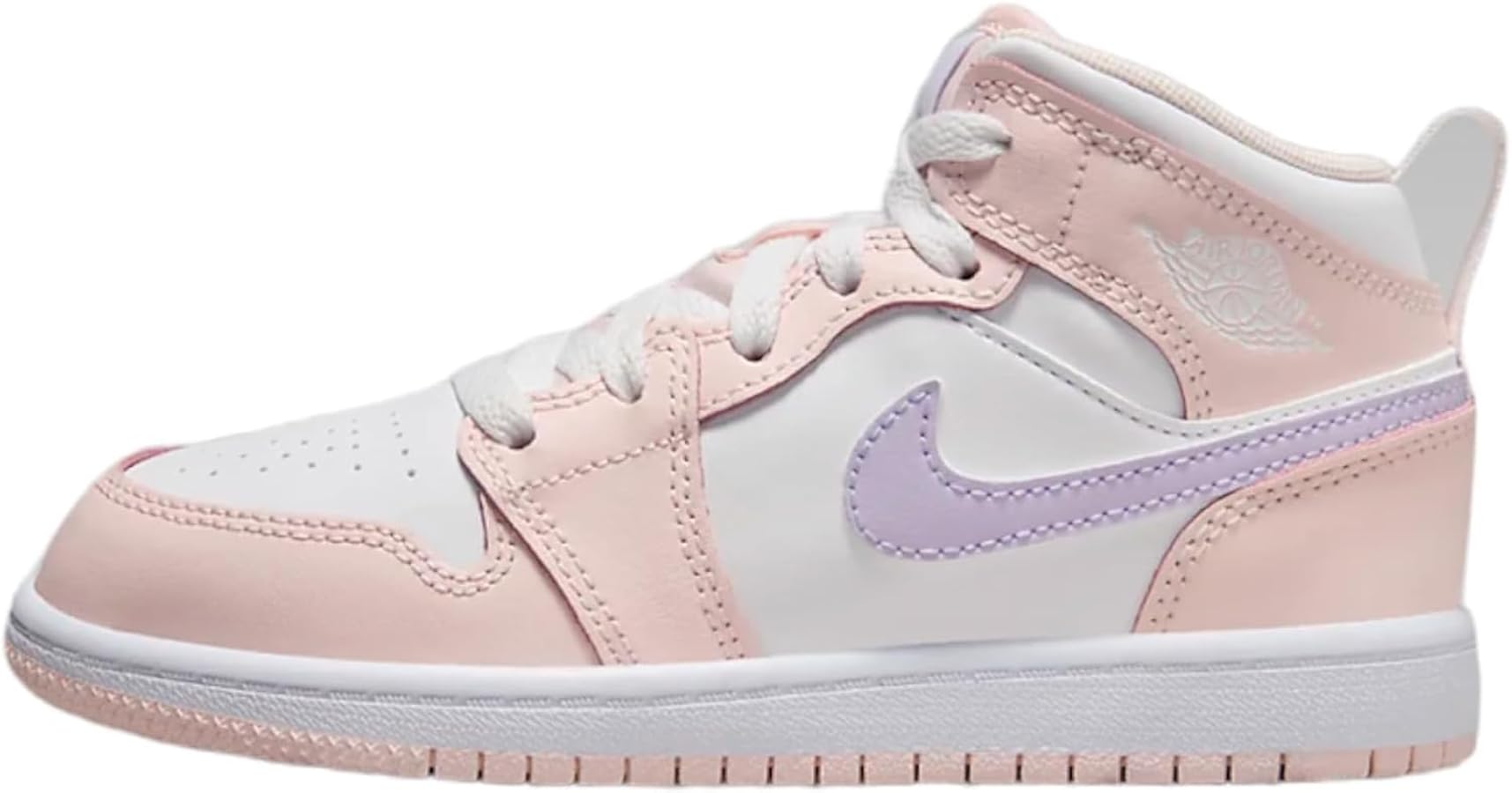 NIKE Air Jordan 1 Mid Pre School Pink Wash/Violet Frost-White FD8781-601 12c