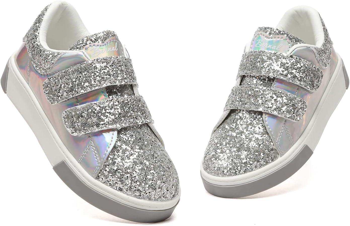 Girls & Boys Sparkle Glitter Sequin Sneakers Toddler/Little Kid/Big Kid Slip On School Low Top Walking Shoes Show Gift