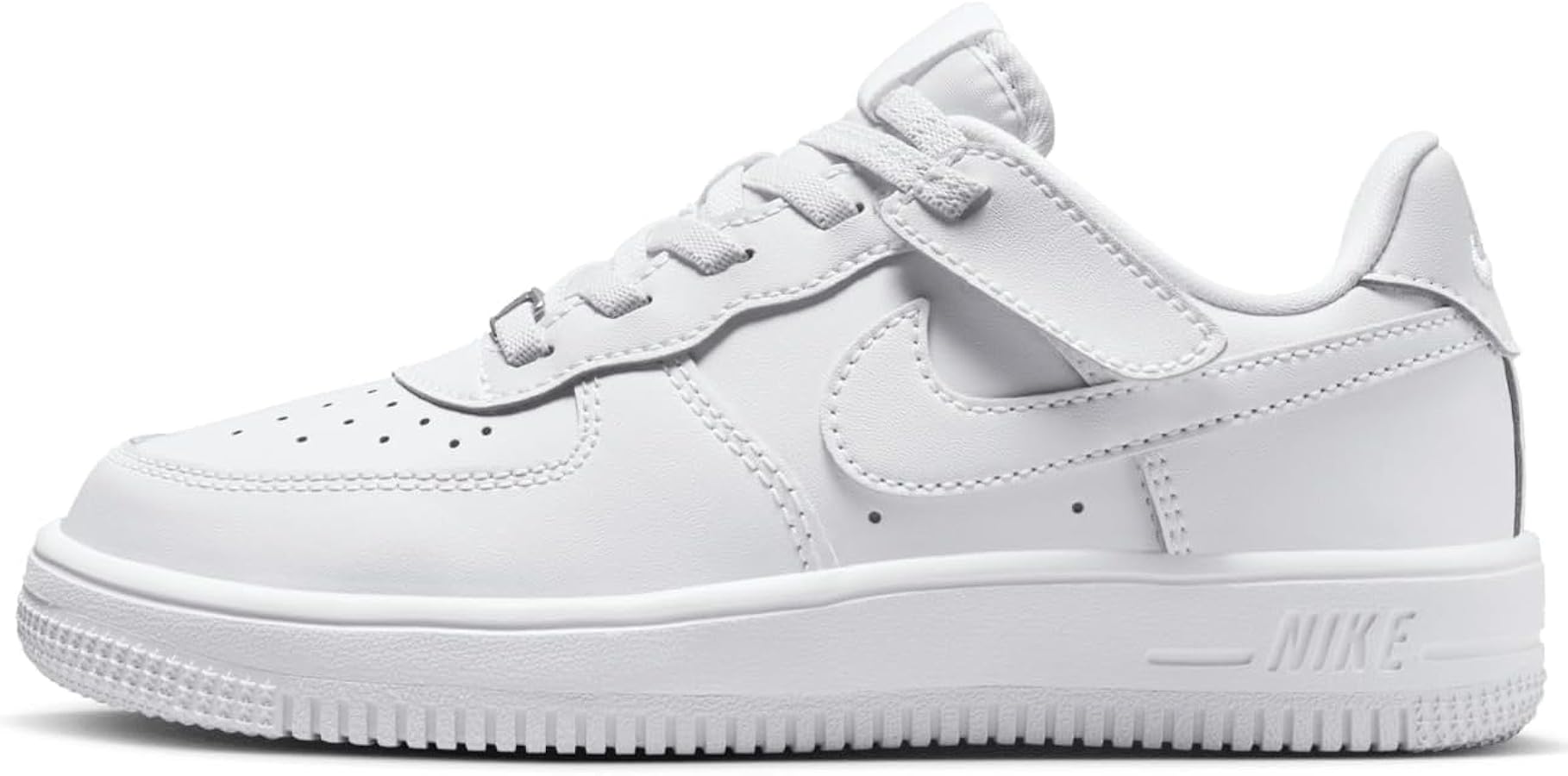 Nike Force 1 Low EasyOn Little Kids' Shoes (FN0237-111, White/White/White) Size 1