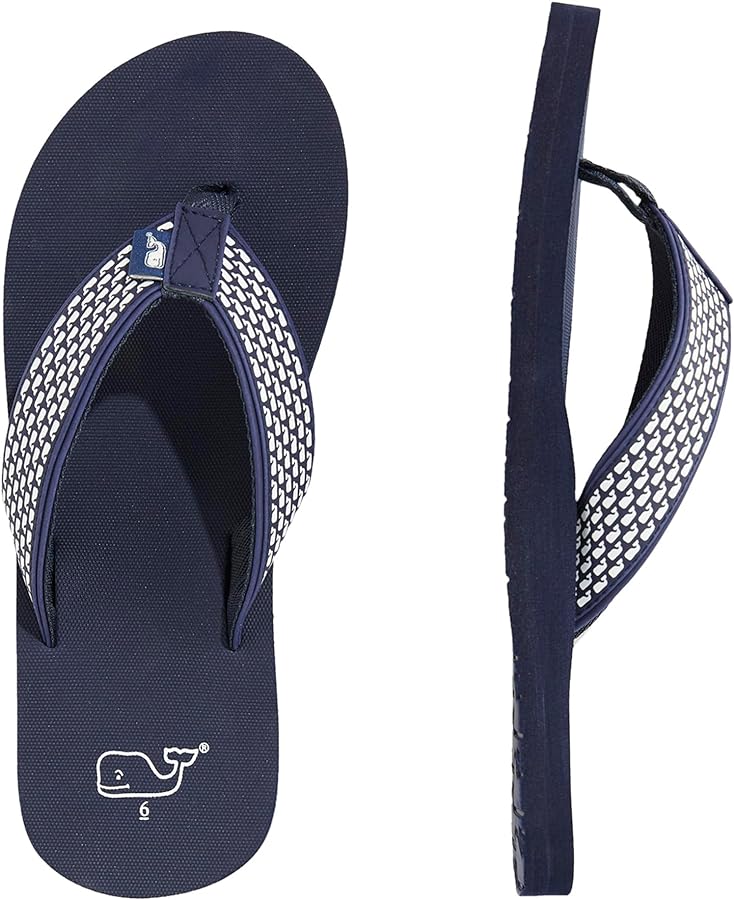 vineyard vines Unisex-Child Micro Whale Classic Foam Flip Flop