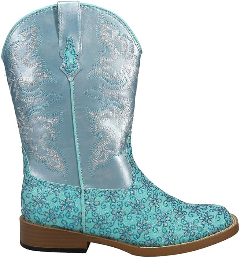 ROPER Girl's Glitter Check Western Boot