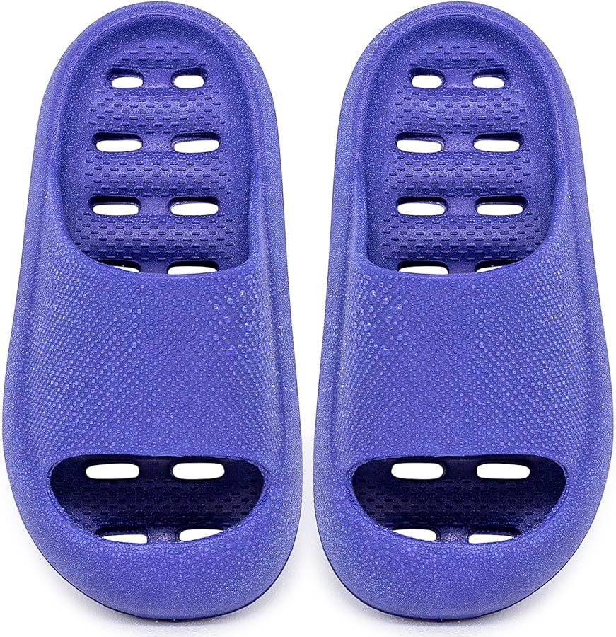 Boys Girls Slide Sandals Soft Cushioned Thick Sole Non-slip Summer Slippers Quick Drying Bathroom Shower Pool Beach Sandals for Toddler Little Kids