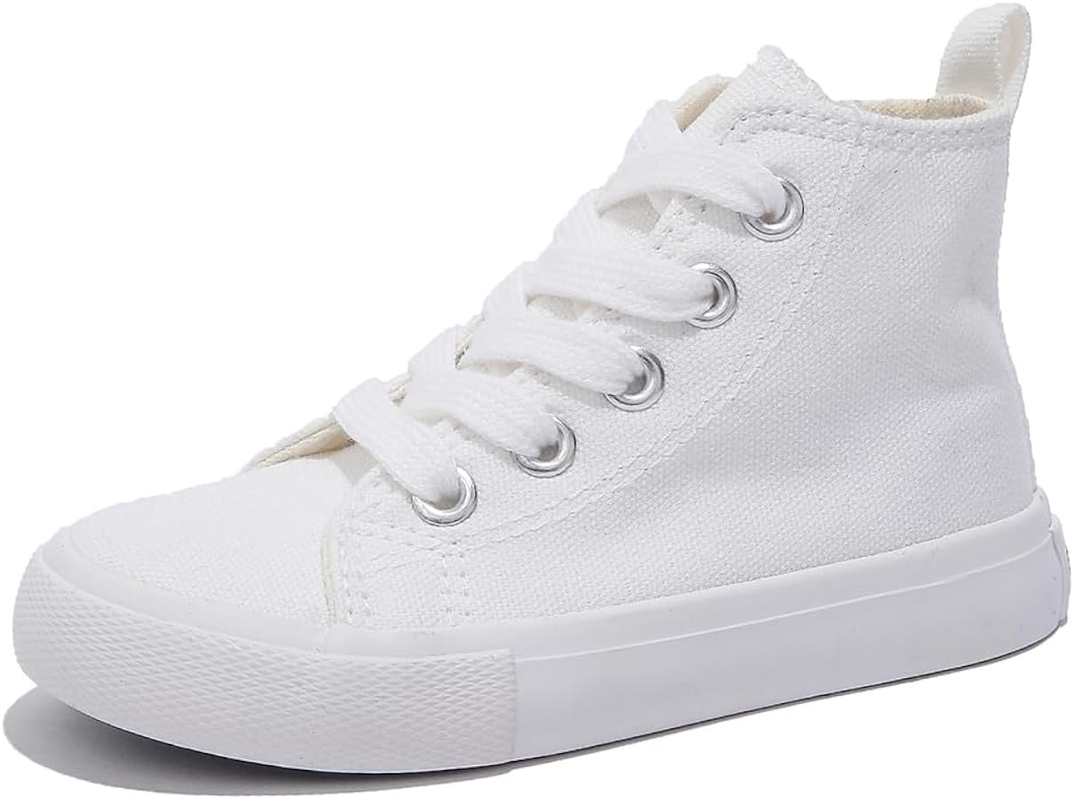 Boys & Girls High Top lace-up Kids' Espadrcanvas shoes Back-to-school Season Little White Shoes Teen Classic Kids' Sneakers Tennis Shoes Baby skate Shoes