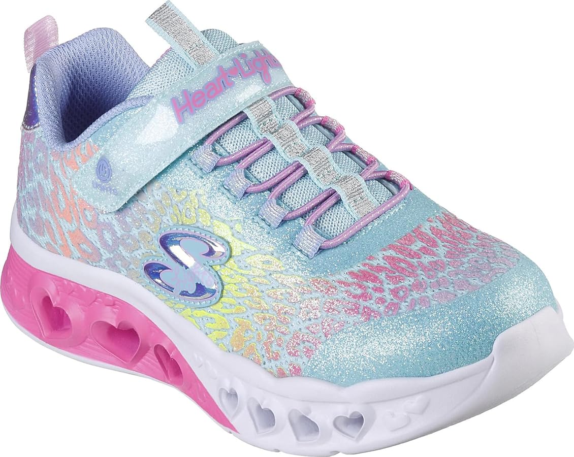 Skechers Girl's Sport Flutter Heart Lights-Loves Wild 302314l (Little Big Kid) Sneaker