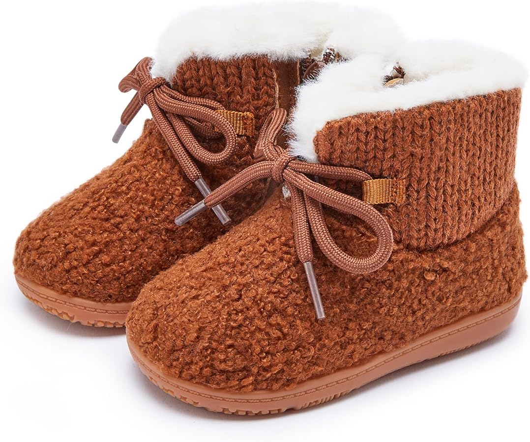 BMCiTYBM Girls Boys Snow Boots Warm Winter Fur Lined Baby Shoes (Infant/Toddler/Little Kid)