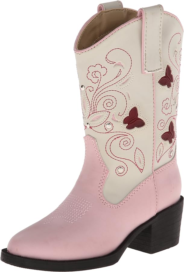 Roper Light Up Butterfly Western Boot (Toddler/Little Kid)