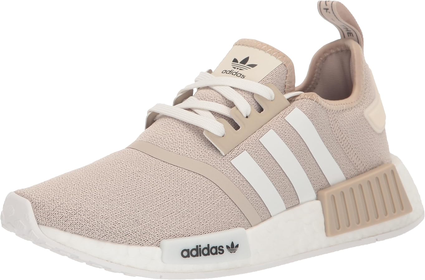 adidas Originals NMD_R1 Sneaker, Wonder Beige/White/Wonder White, 2.5 US Unisex Little Kid