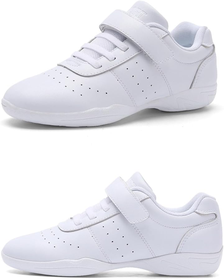 Girl & Youth White Soft Aerobics Shoes Cheerleading Sport Dance Shoes Training Cheer Shoes