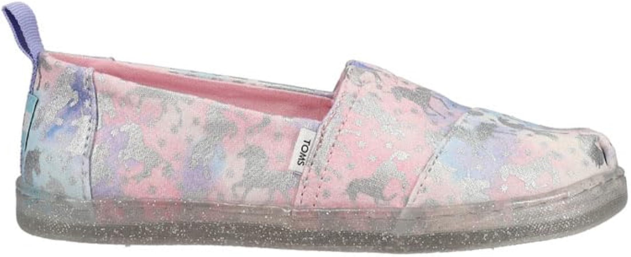 TOMS Kids Girls Alpargata Unicorn Graphic Slip On Flats Casual - Blue