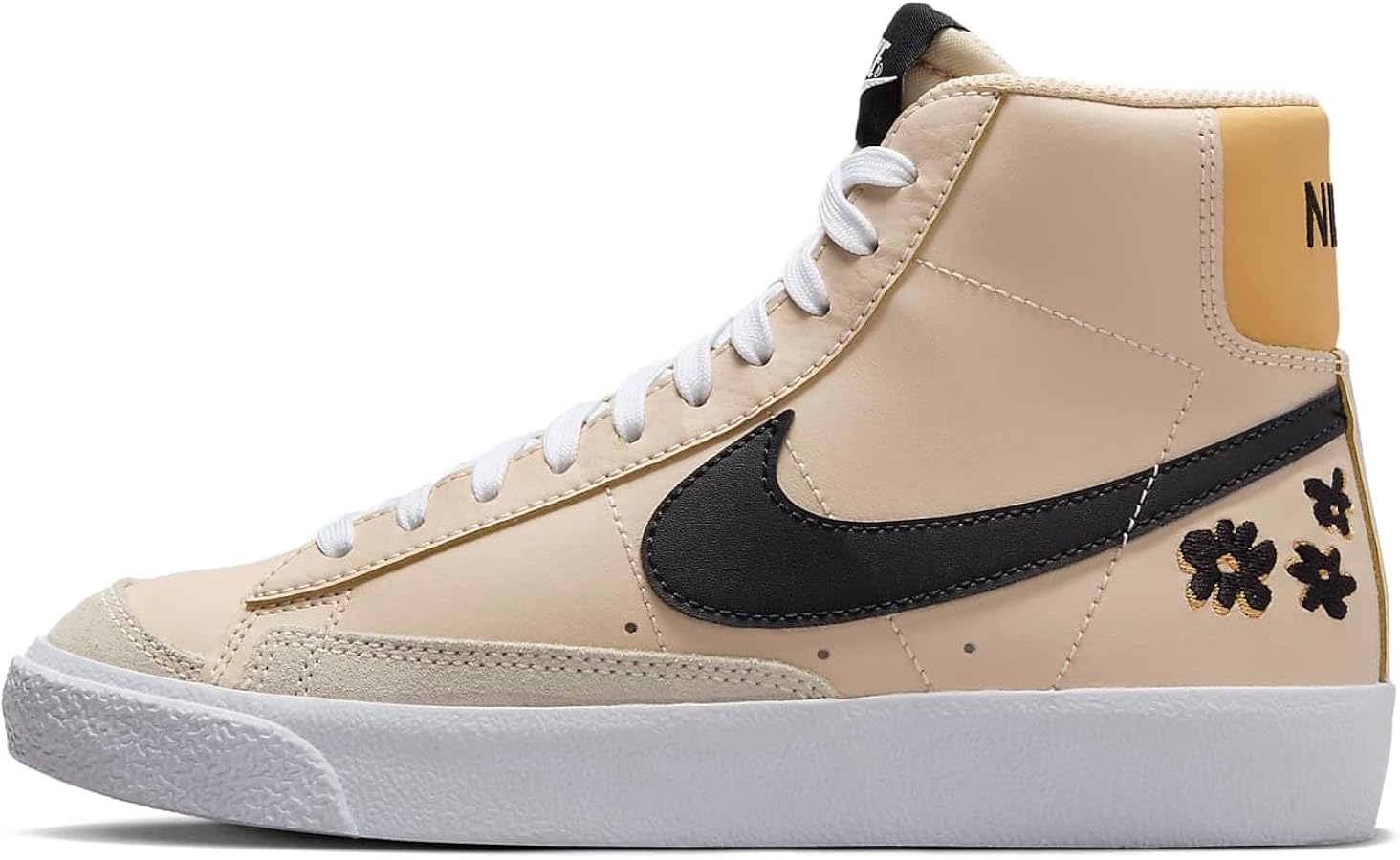 Nike Blazer Mid '77 Big Kids' Shoes (FV0749-100, Sanddrift/Twine/White/Black) Size 5