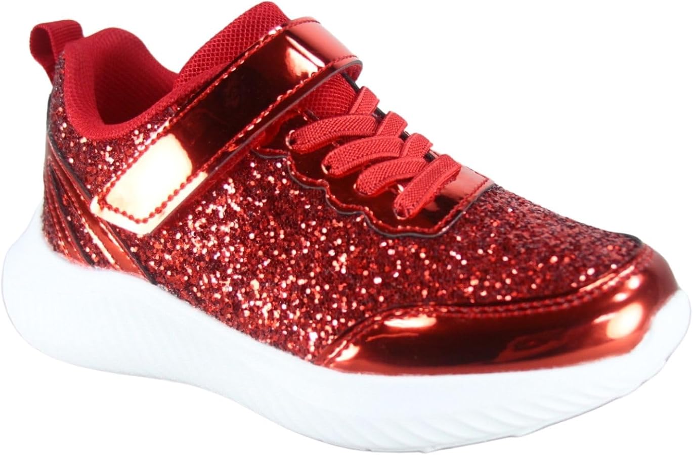 TZ Youth Kid's Girl's Glitter Fashion Sneakers Sparking Shiny Casual Athletic Walking Shoes