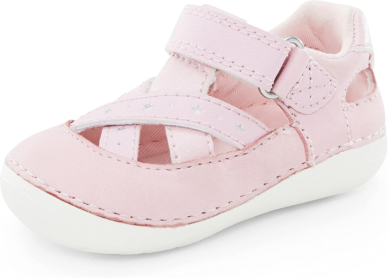 Stride Rite Girls Soft Motion Kiki 2.0 First Walker Shoe, Light Pink, 5 Wide Toddler