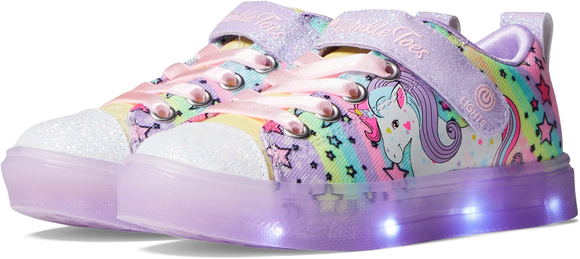 Skechers Girls' Twinkle Toes Twinkle Sparks Ice-unicorn Bu Sneaker