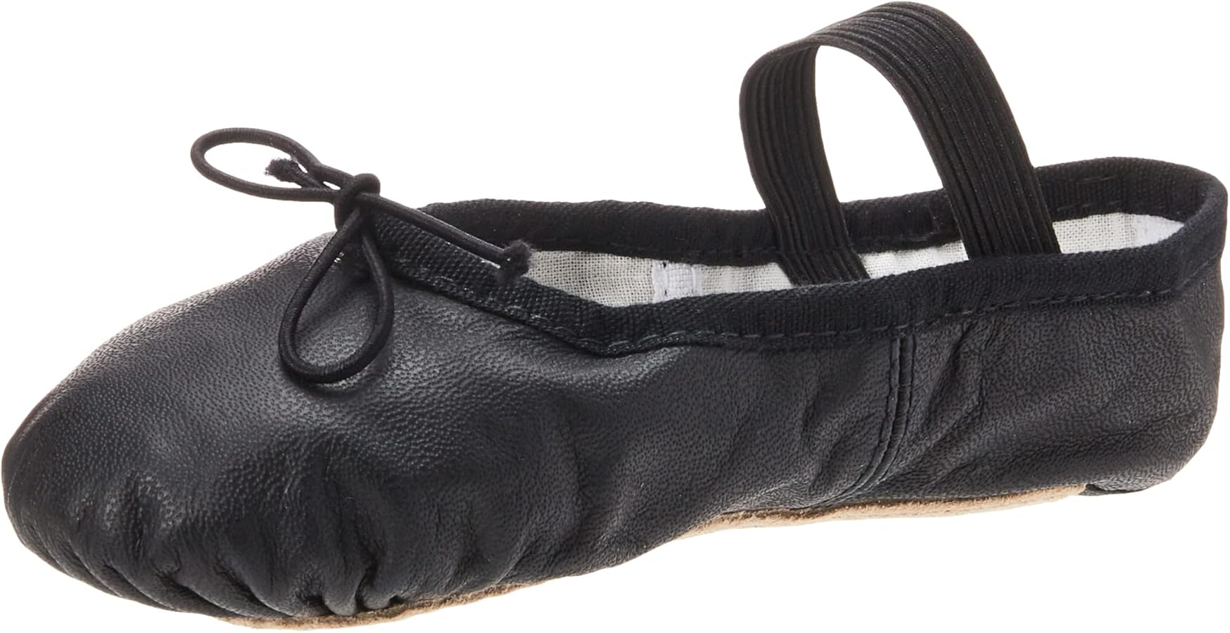 Bloch Dance Girl's Dansoft Full Sole Leather Ballet Slipper/Shoe, Black, 12 X-Narrow Little Kid