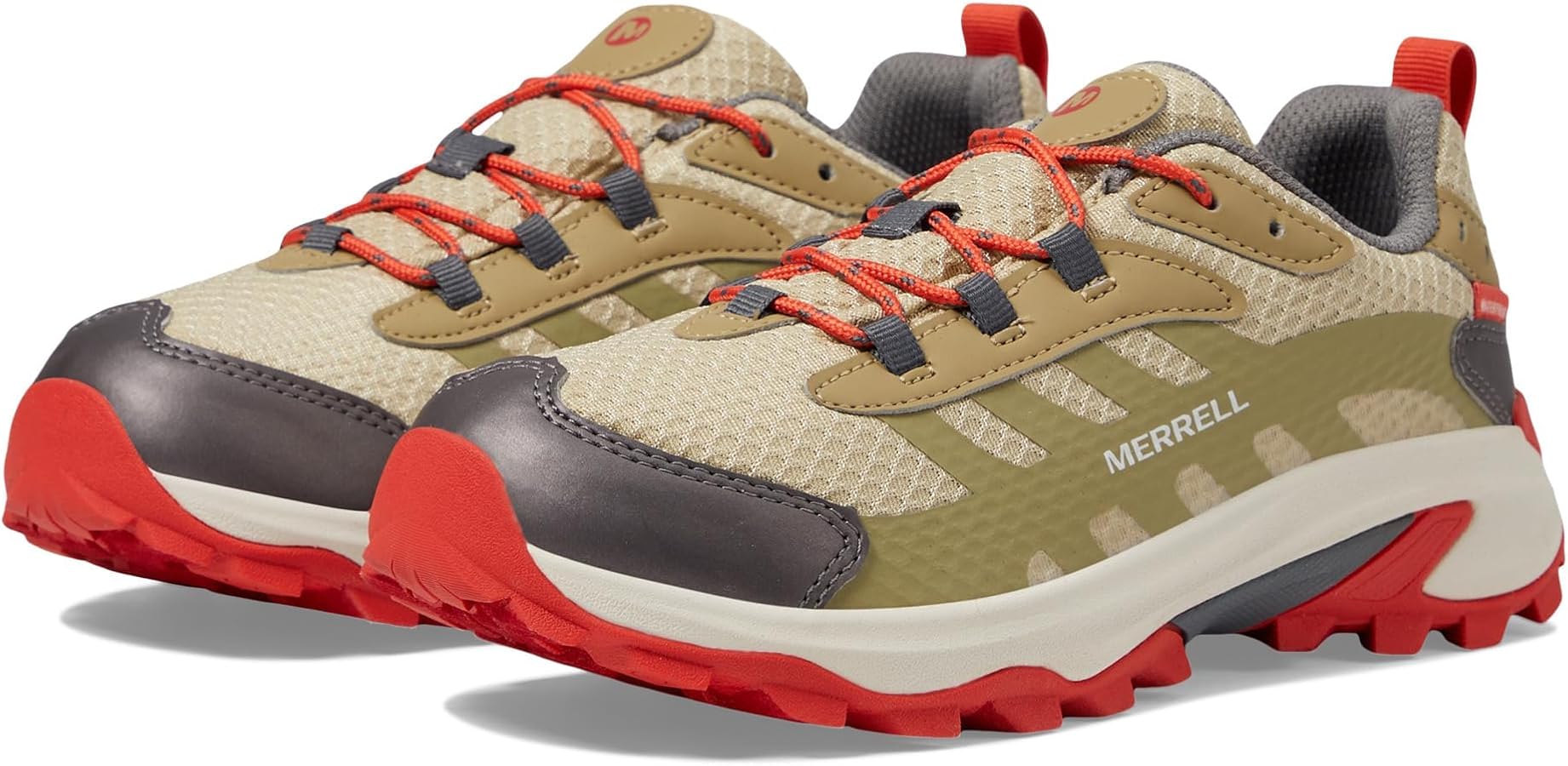 Merrell Moab Speed 2 Low Waterproof Hiking Shoe, Coyote, 2 US Unisex Big Kid