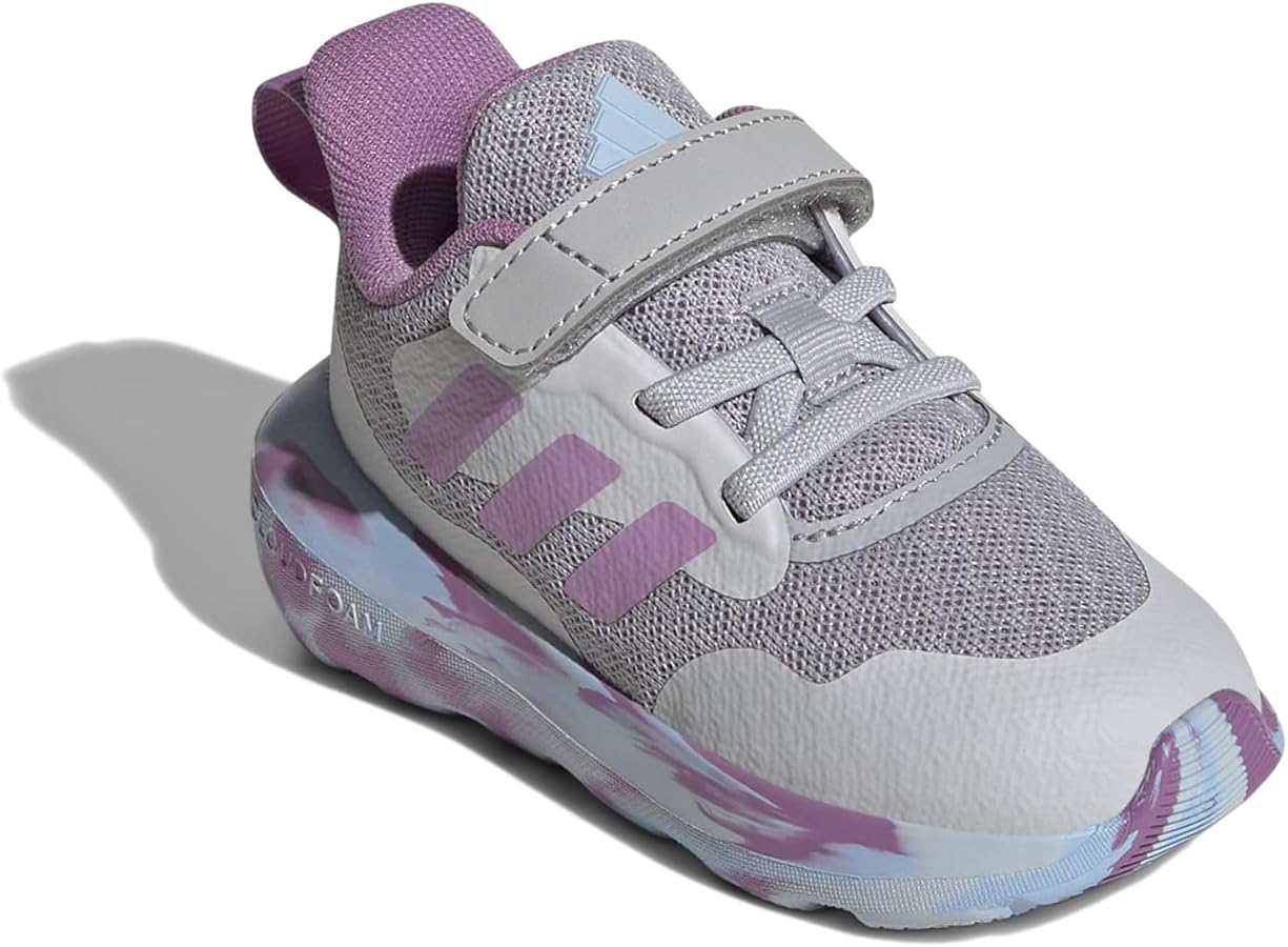 adidas Kids Fortarun 2.0 Sneaker, Grey/Preloved Purple/Grey, 6.5 US Unisex Toddler