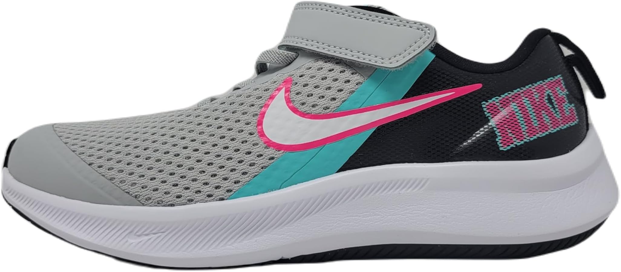 Nike Star Runner 3, Grey Fog/White-Black, 1.5 M US