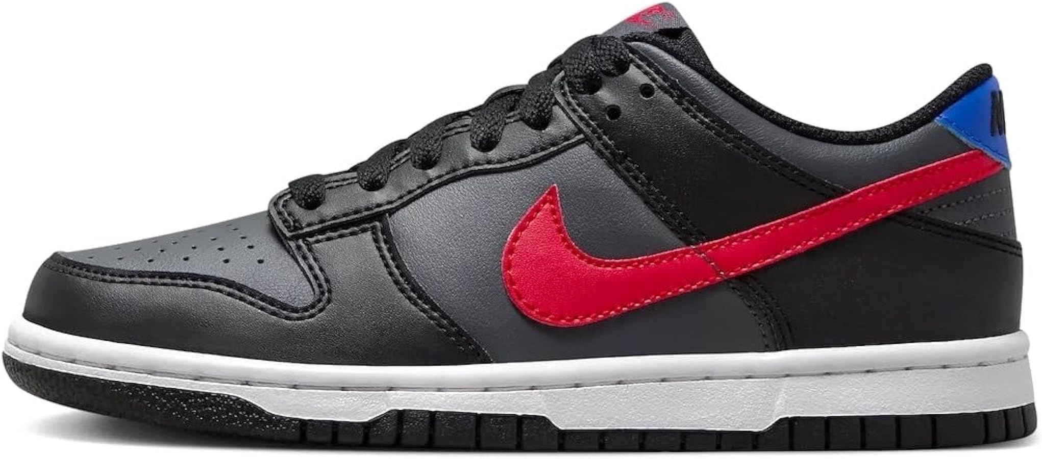 Nike Dunk Low Big Kid Black/University Red-White Size 5