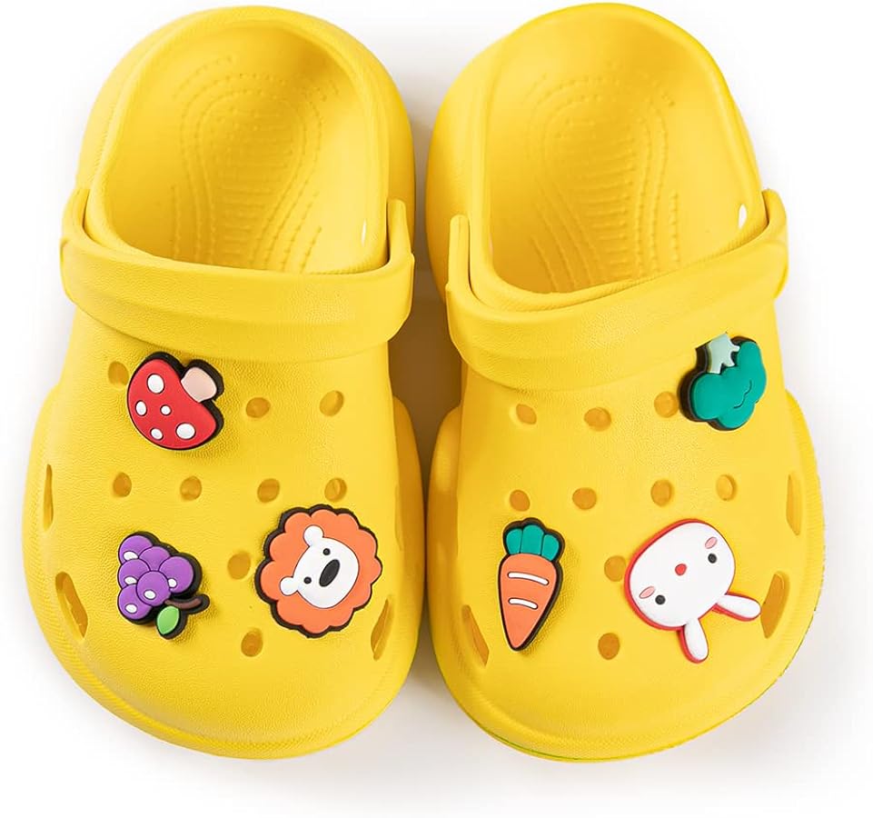 Toddler Kids Infant Boys Girls Cute Garden Clogs Water Sandals Slip On Shoes Slipper Slides Lightweight Outdoor Summer Children Beach Pool Play Shoes (Baby/Toddler Kids)