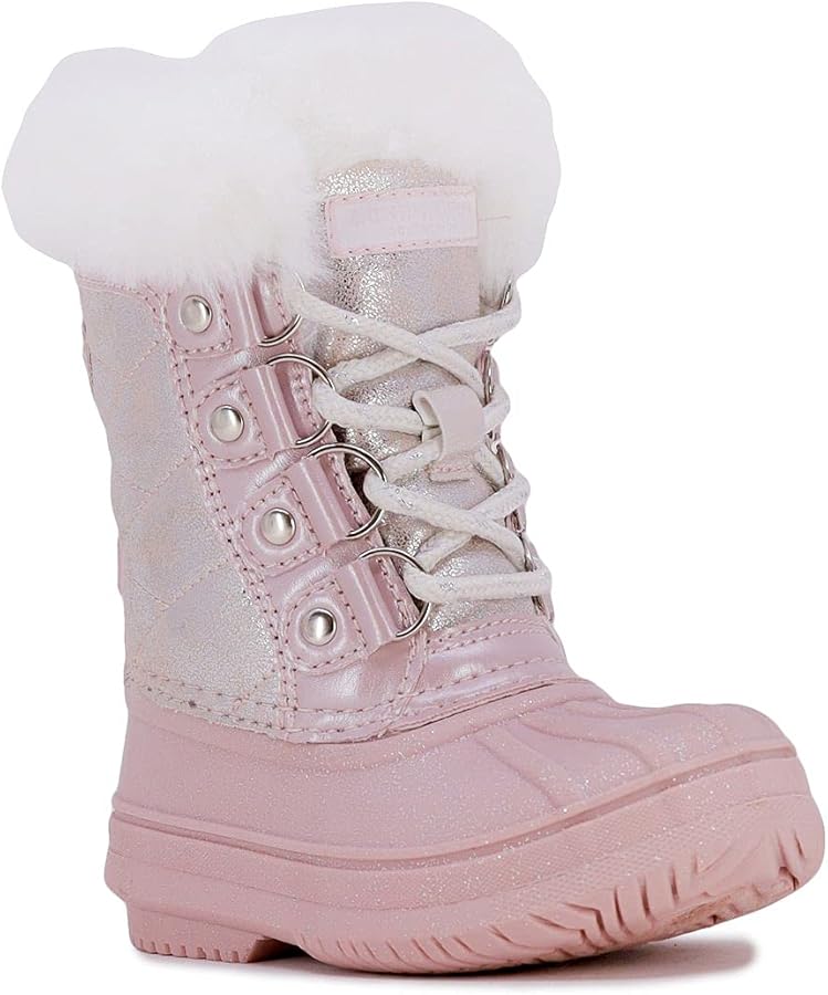 LONDON FOG Girls Toddler Endfield Cold Weather Warm Lined Snow Boot