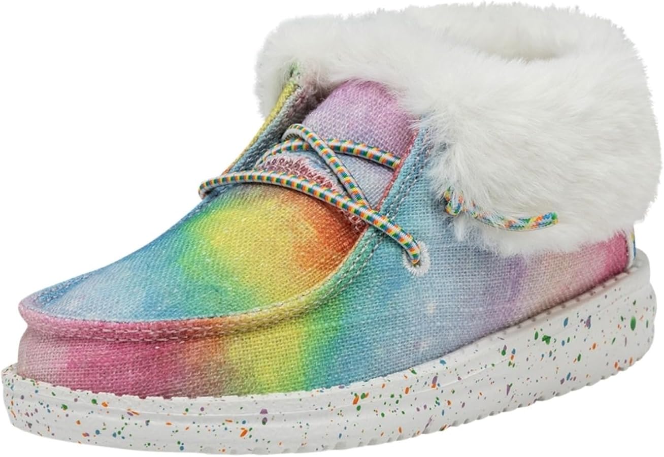 Hey Dude Girl's Britt Youth Multiple Colors & Sizes | Girl's Shoes | Girl's Lace Up Boots | Comfortable & Light-Weight