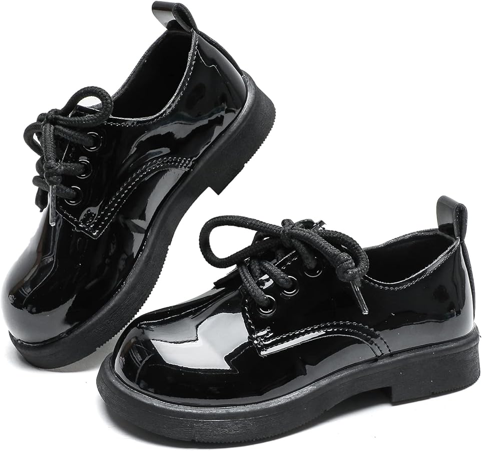 Kids Oxford Shoes Girl’s Boy’s Dress Shoes Lace-Up School Uniform Shoes Loafer Flats