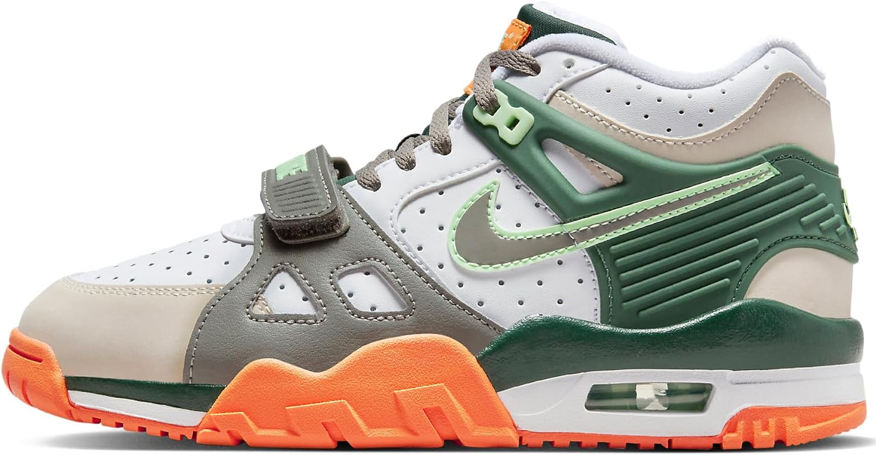 Nike Air Trainer 3 Big Kids' Shoes (FZ3555-323, Fir/Light Orewood Brown/White/Flat Pewter) Size 4.5