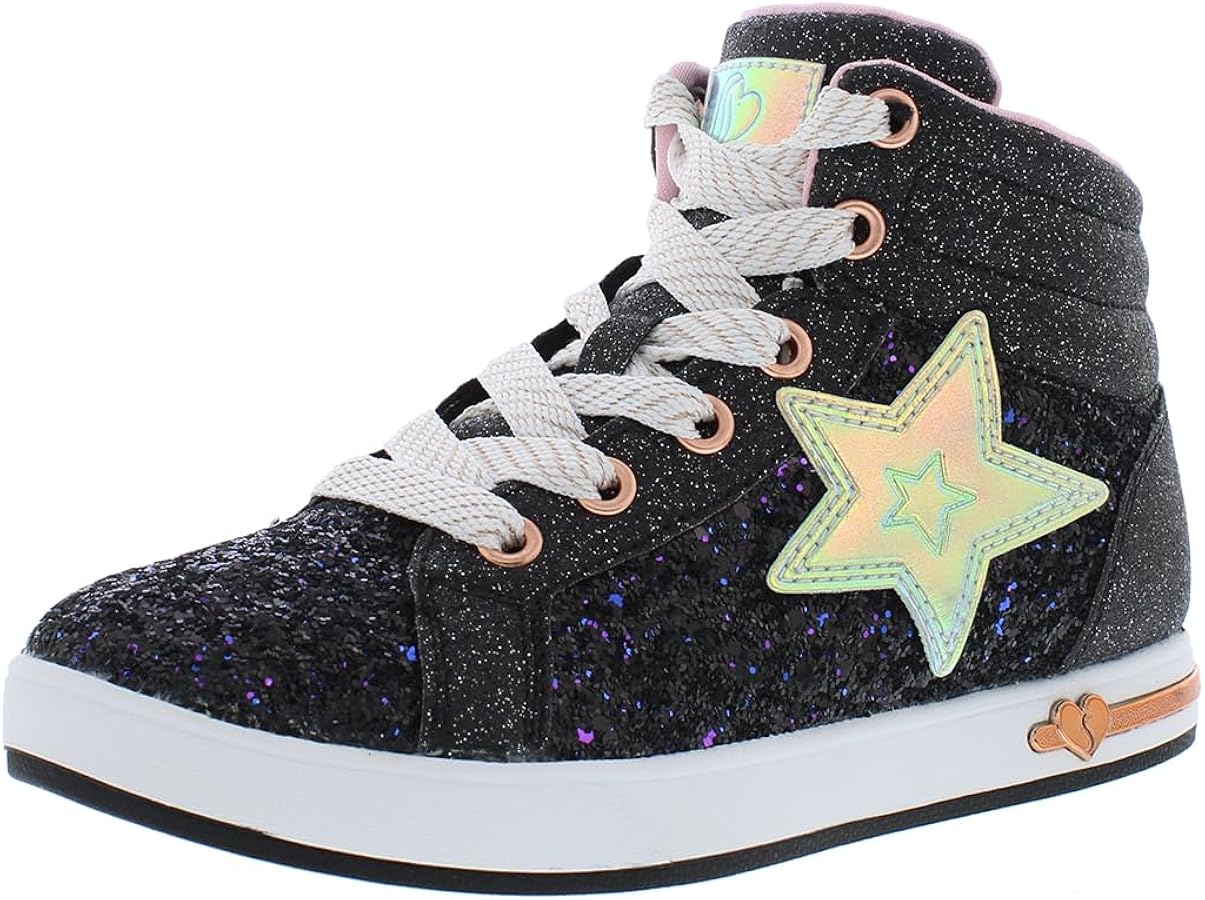 Skechers Shoutouts 2.0 Starry Glam PS Girls Shoes Size 1.5, Color: Black