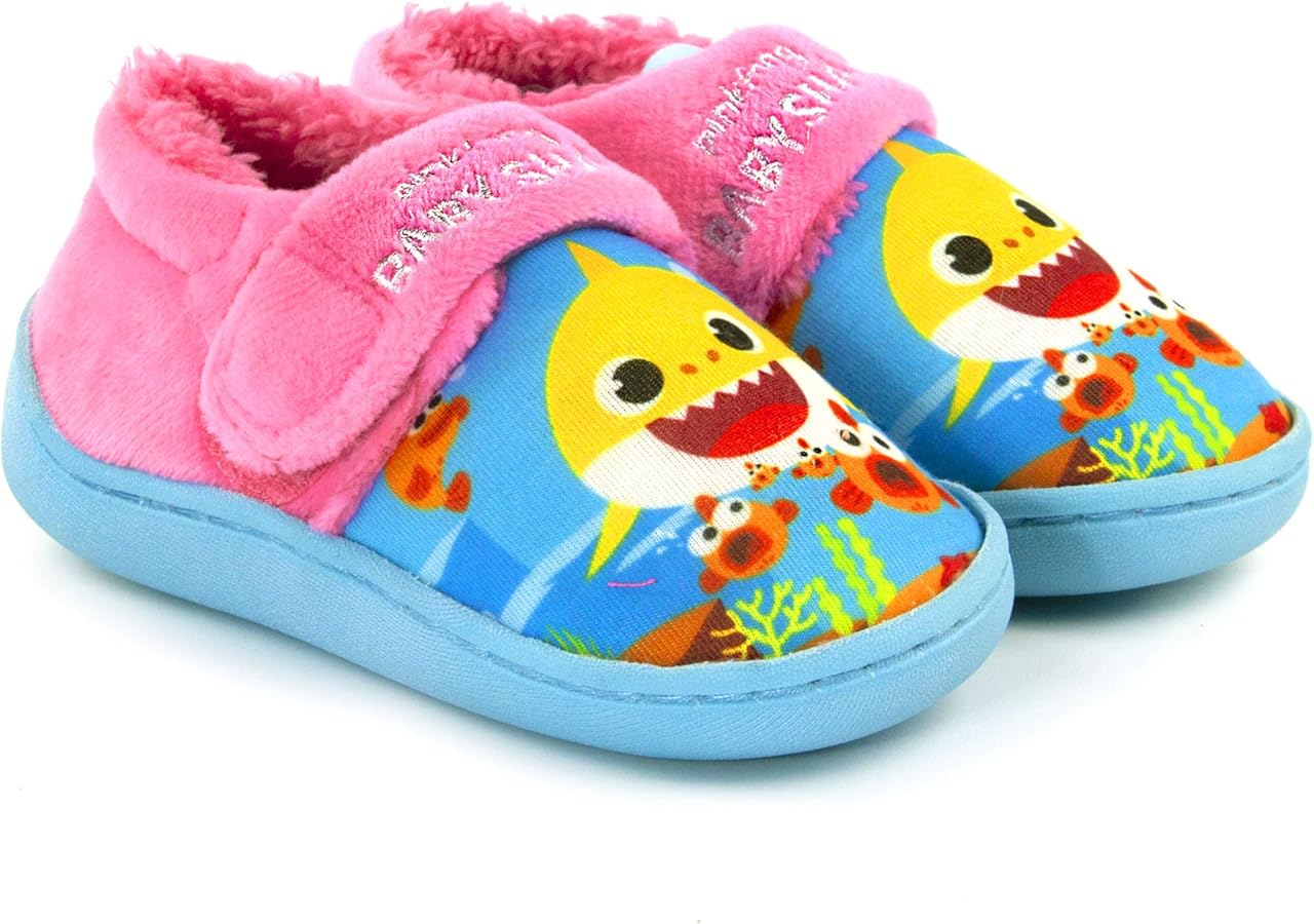 Vanilla Underground Pinkfong Baby Shark Slippers Girls Kids Pink Song Strap House Shoes