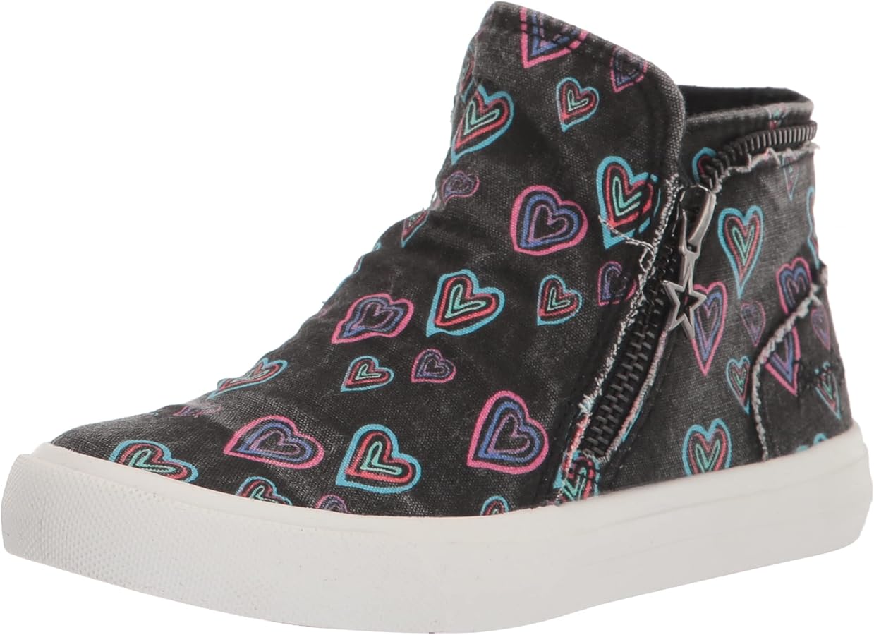 Blowfish Malibu Girls Mylo-k Sneaker, Black Lovey, 3 Little Kid