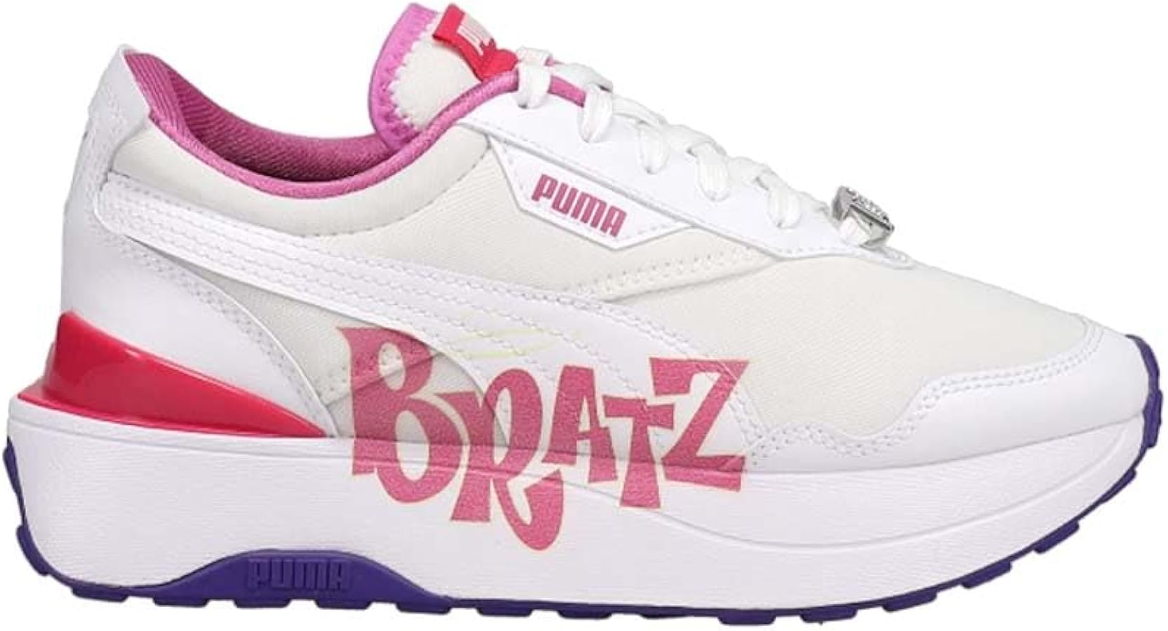 Puma Kids Girls Bratz X Cruise Rider Lace Up Sneakers Shoes Casual - White