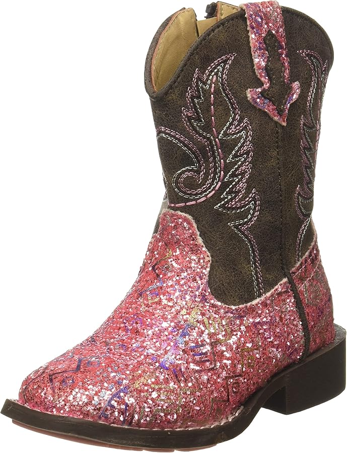 ROPER Girls' Glitter Aztec Boot