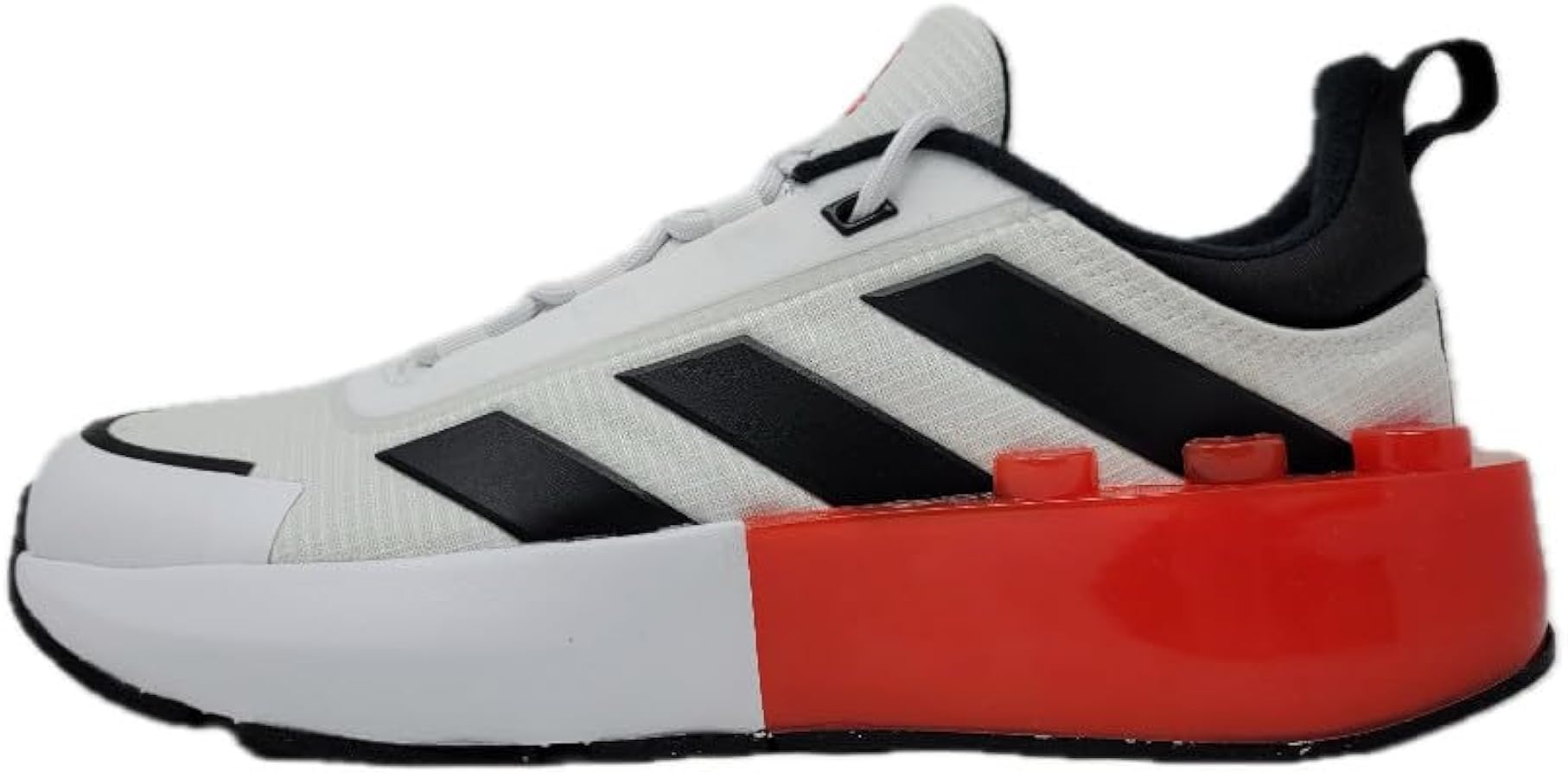 adidas x Lego® Tech RNR Elastic Lace Shoes Kids', White/Red/Black, 4 M US