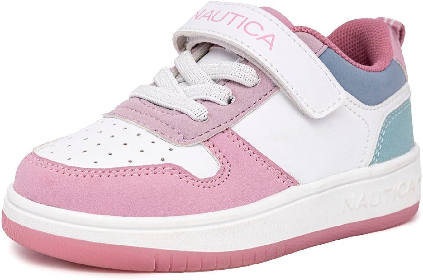 Nautica Kids Sneakers with Adjustable Strap and Bungee Straps | Comfortable Casual Shoes for Boys and Girls (Toddler/Little Kid)