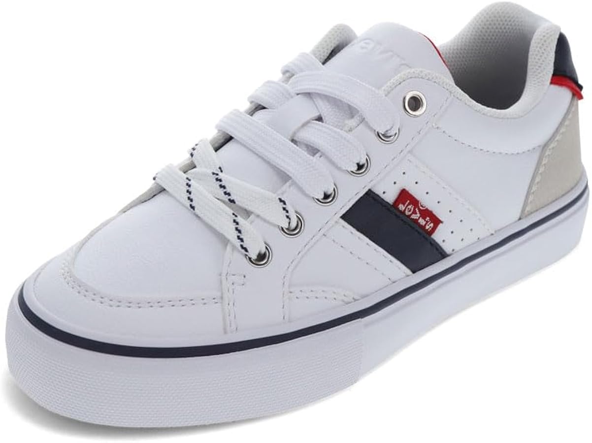 Levi's Kids Avery Synthetic Leather Casual Lace Up Sneaker Shoe