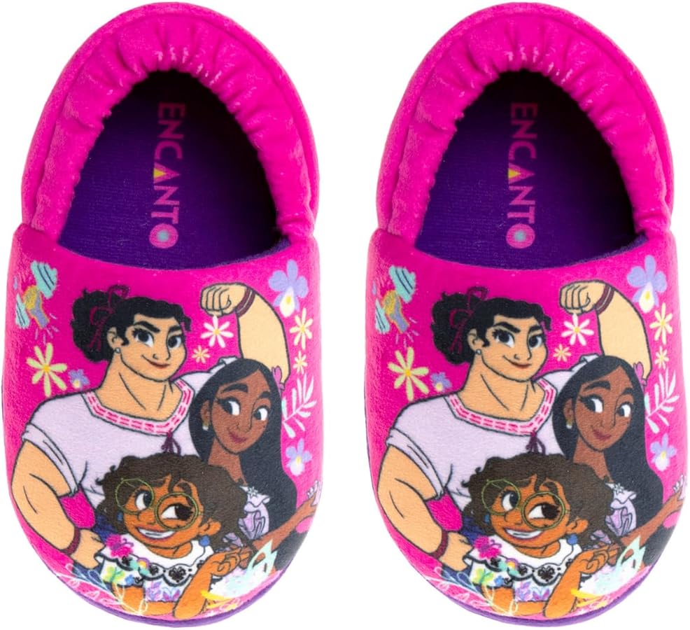 Disney Girl Encanto Slippers - Plush Lightweight Warm Comfort Soft Aline Girls toddler House Slippers (Toddler/Little Kids)