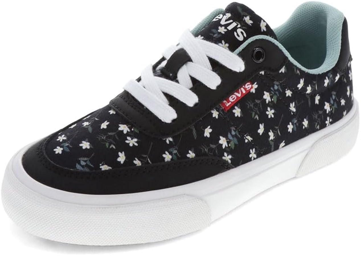 Levi's Kids Maribel Floral Twill Canvas Lace Up Lowtop Casual Sneaker Shoe