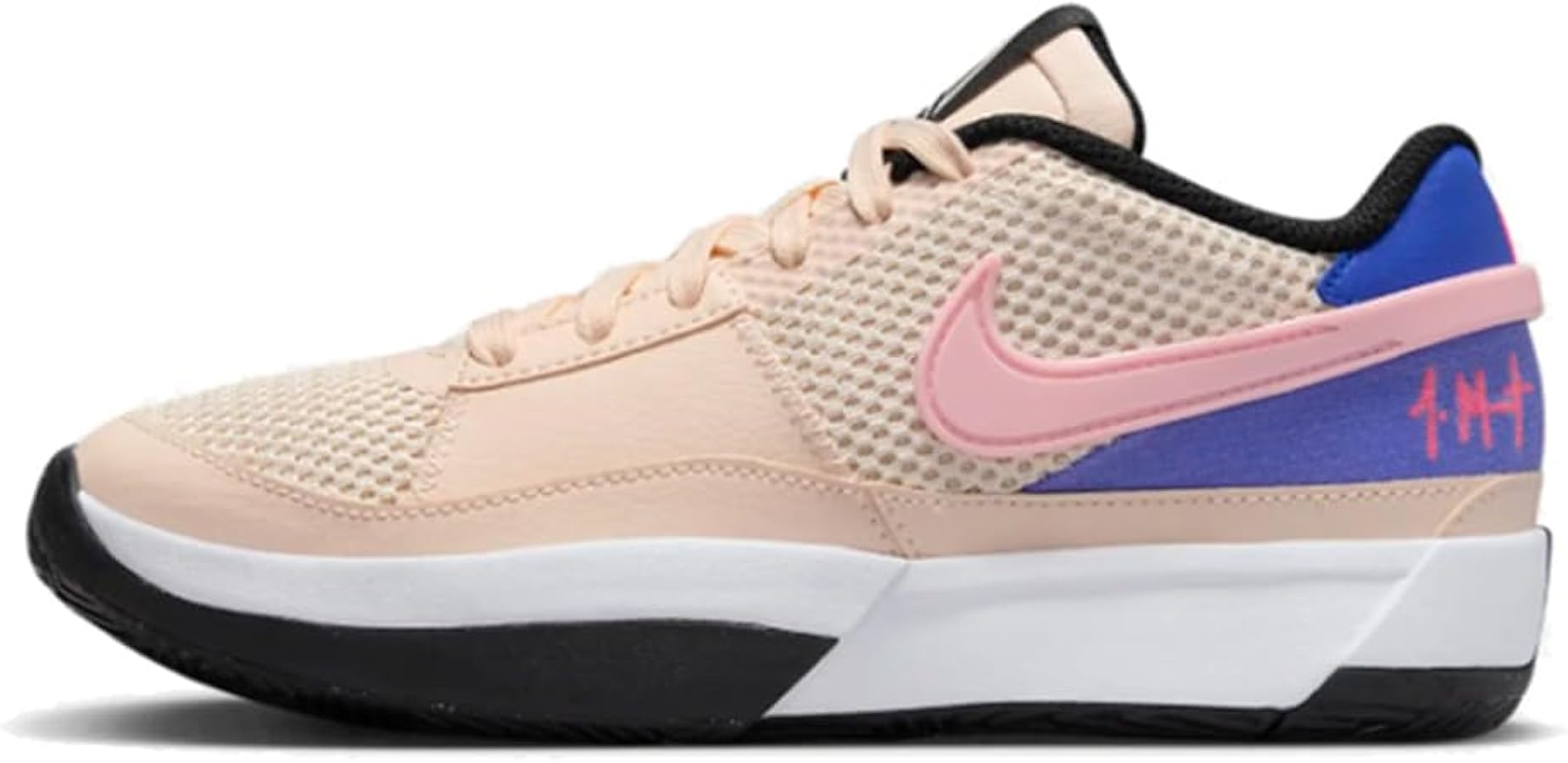 Nike Ja 1 Big Kids' Basketball Shoes (DX2294-802, Guava ICE/White/Black/Medium Soft Pink) Size 1