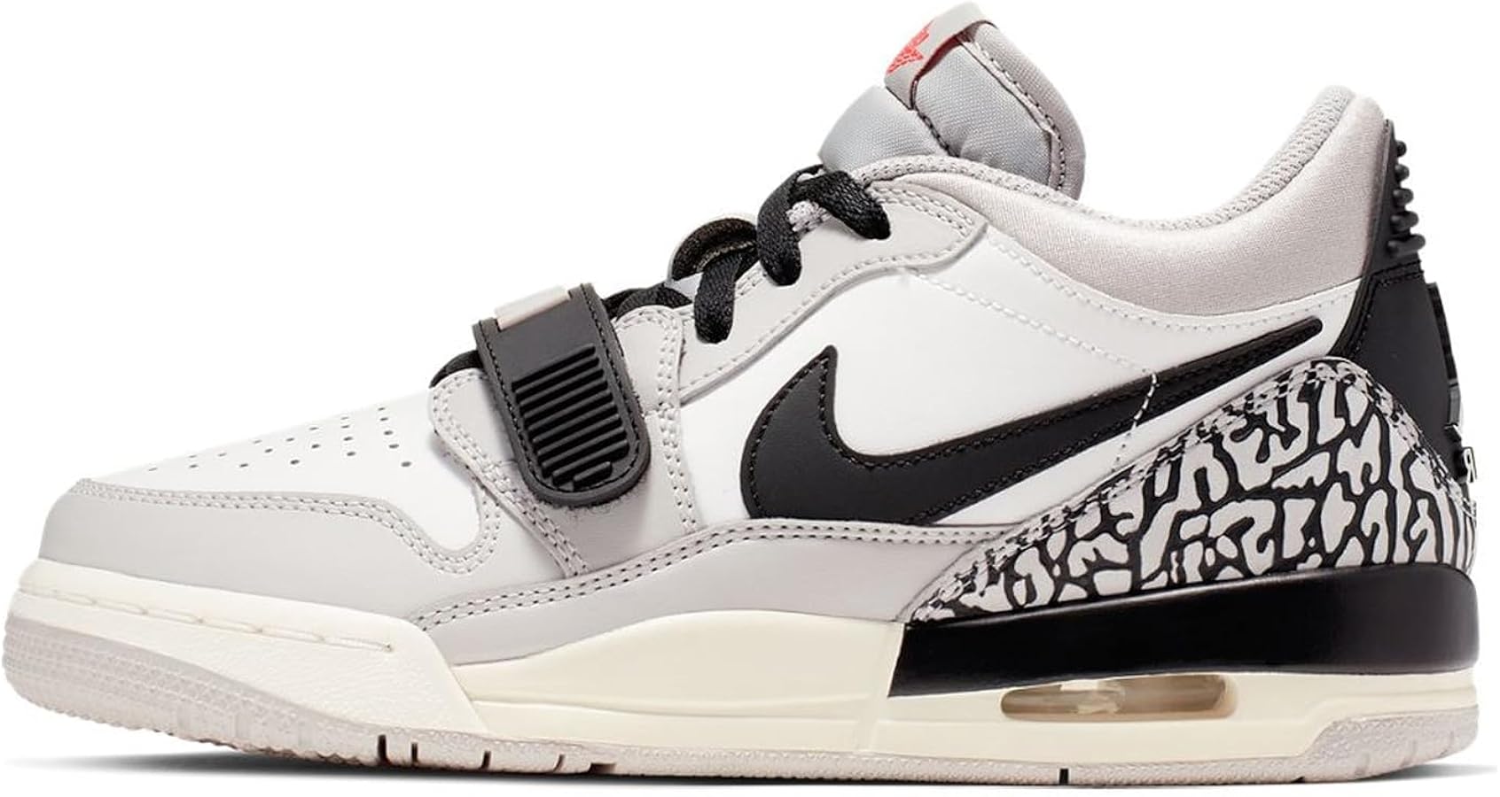 Air Jordan Legacy 312 Low Big Kids' Shoes (CD9054-101, Summit White/FIRE RED-TECH Grey-Black) Size 4