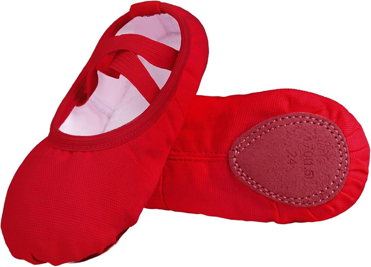 Canvas Ballet Shoes for Girls Ballet Flats for Toddler/Little Kid/Big Kid/Adult