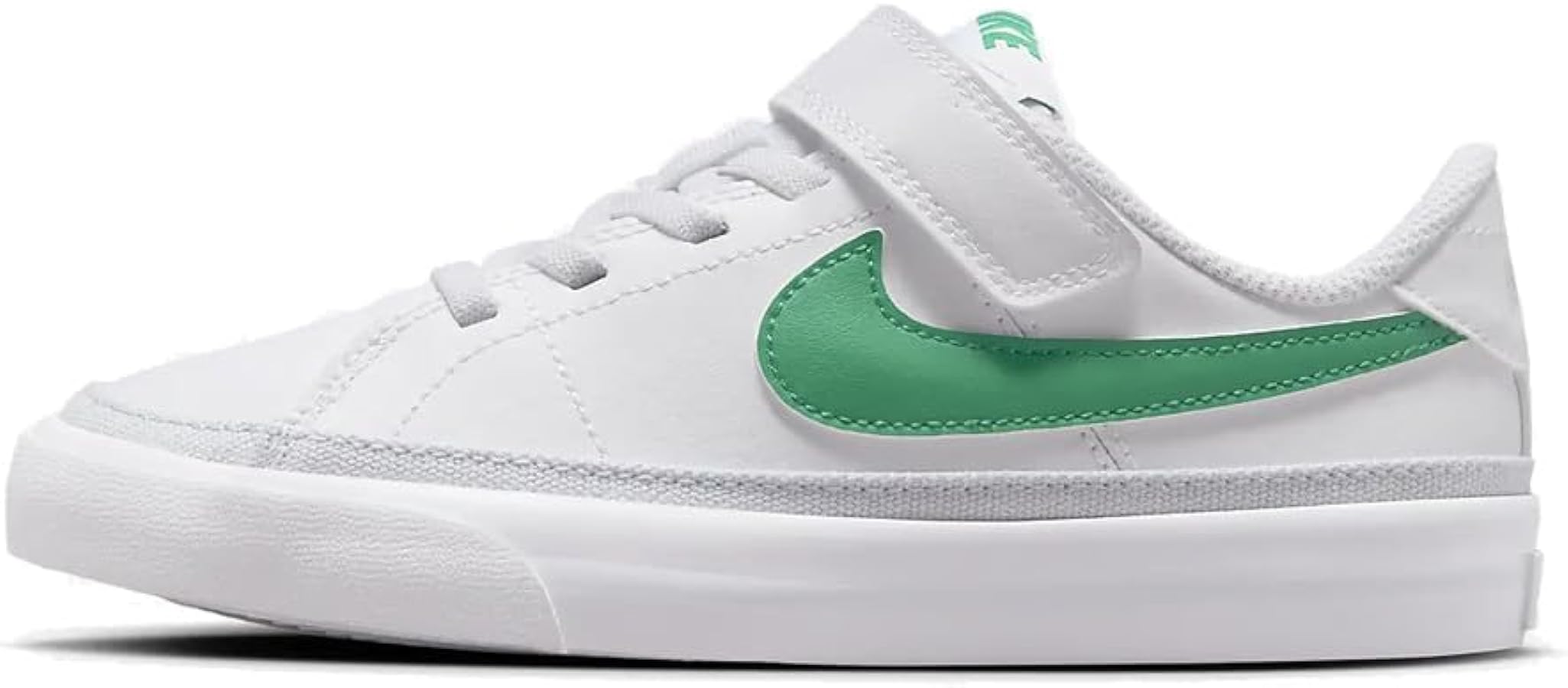 Nike Court Legacy Little Kids' Shoes (DA5381-120, White/Football Grey/Stadium Green) Size 13