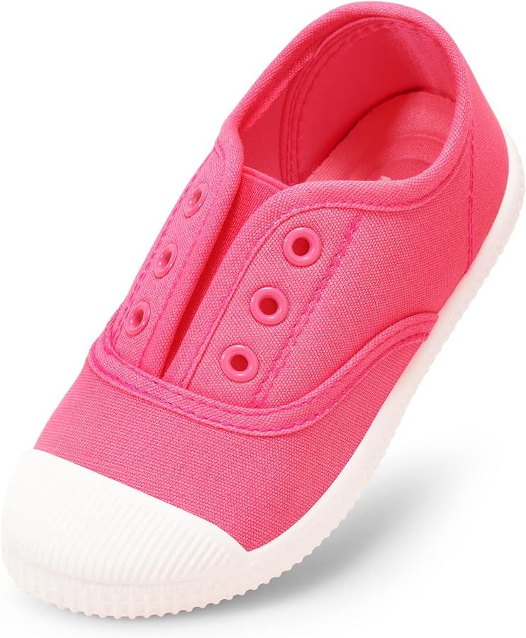 Kids Shoes Toddlers Canvas Sneakers Slip-on Comfortable Light Weight Skin-Friendly Causal Running Tennis Shoes for Boys Girls(Toddle/Little Kids/Big Kids)